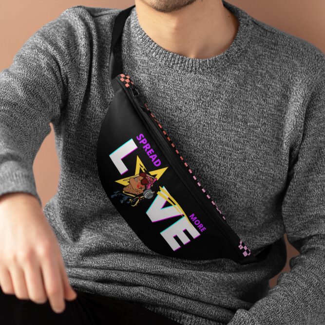 Spread the Love with Check,  Fanny Pack - Image 4