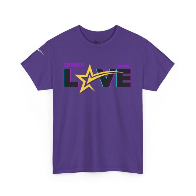 Spread More Love, Checkthestar Unisex Heavy Cotton Tee - Image 28