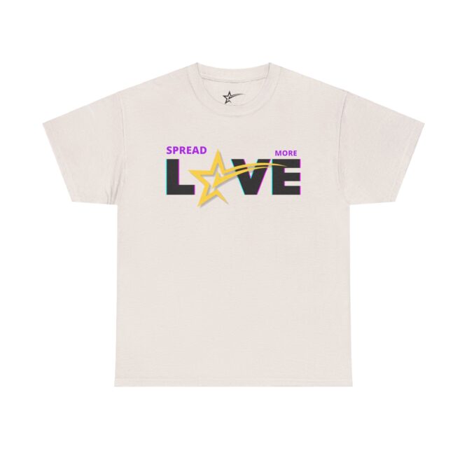 Spread More Love, Checkthestar Unisex Heavy Cotton Tee - Image 10