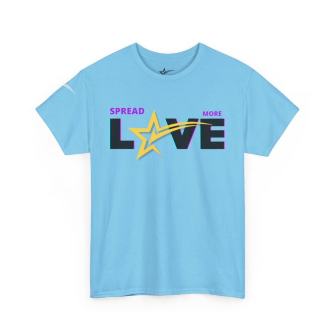 Spread More Love, Checkthestar Unisex Heavy Cotton Tee - Image 20