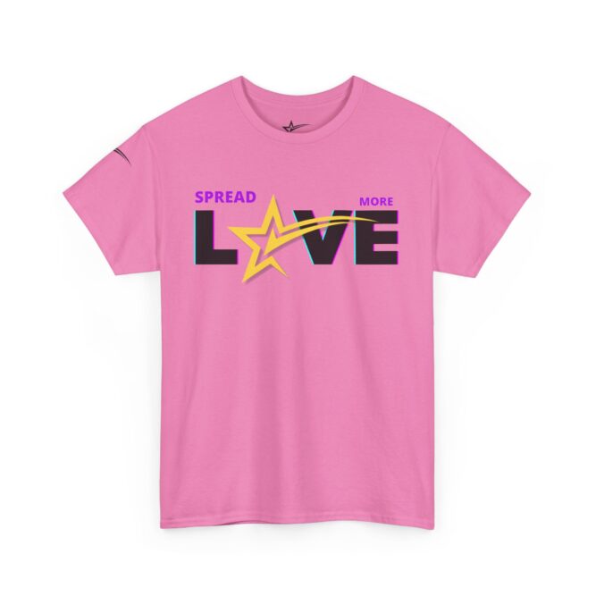 Spread More Love, Checkthestar Unisex Heavy Cotton Tee - Image 5