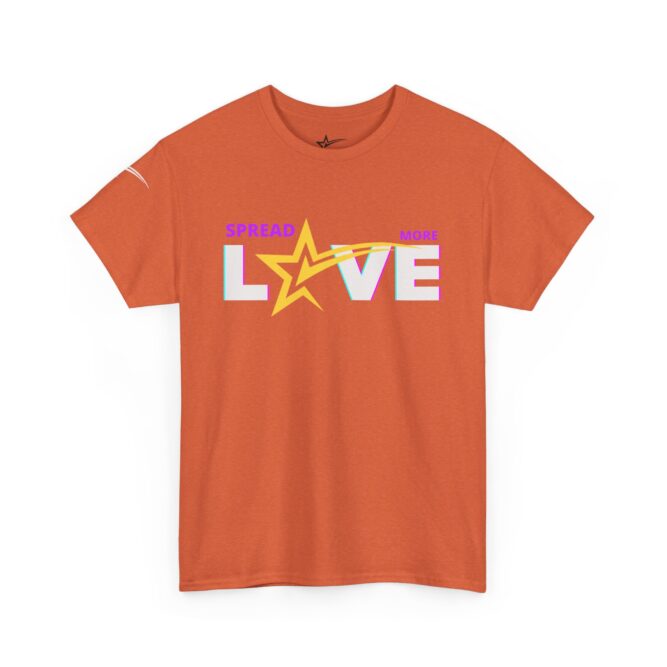 Spread More Love, Checkthestar Unisex Heavy Cotton Tee - Image 16
