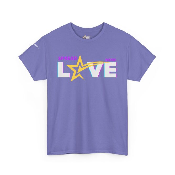 Spread More Love, Checkthestar Unisex Heavy Cotton Tee - Image 4