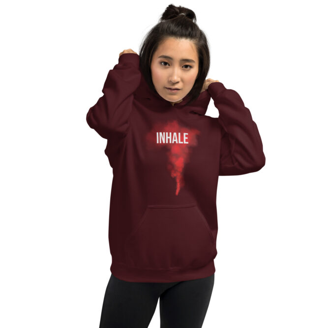 INHALE | EXHALE Checkthestar Unisex Hoodie - Image 7